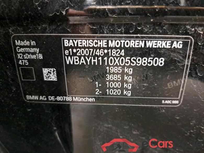 BMW - BMW X2 sDrive18i 136PK Advantage Pack Business & Apple Carplay Prep  * PETROL * #6