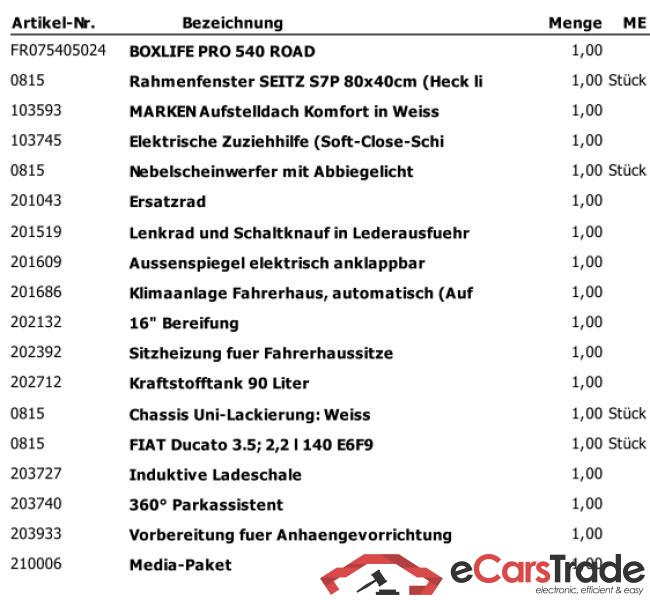 KNAUS Knaus Boxlife  Pro 540 Road FIAT Ducato 3.500 kg*** (103 kW / 140 PS); Frontantrieb; Euro 6e #2