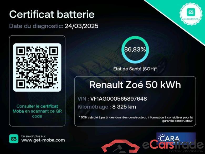 Renault Business R110 Achat Intégral TVU Zoe Business 52kWh BVA / TRANSFO VP/VF #2