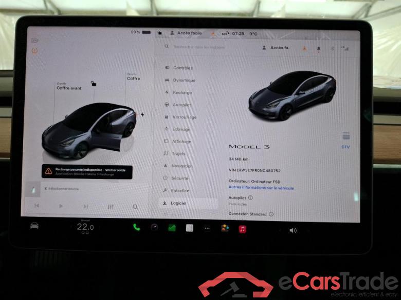 Tesla Autonomie Standard Plus RWD TESLA Model 3 / 2018 / 4P / Berline Autonomie Standard Plus RWD #6