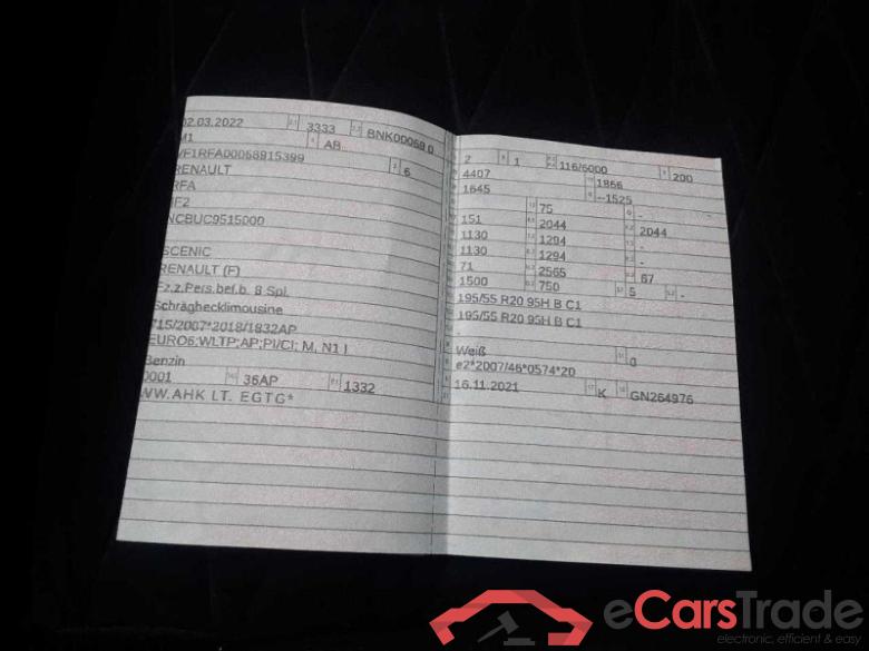 Renault Scenic IV (2016->) DE - Van5 1.3 TCe 160 EU6d-T, Black Edition (EURO 6d-TEMP), 2019 - 2020 #6