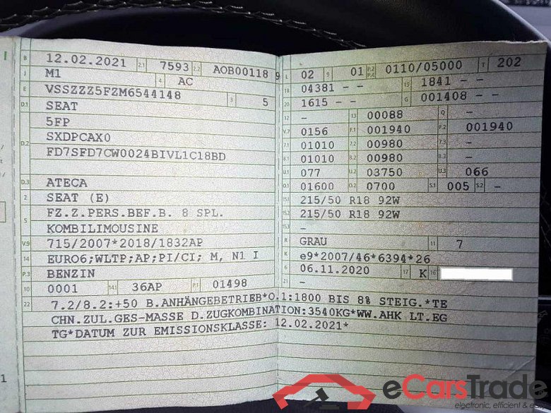 Seat Ateca (KHP)(08.2020->) DE - SUV5 1.5 TSI ACT EU6d, Xperience OPF (EURO 6d), (Facelift) 2020 - 2024 #4