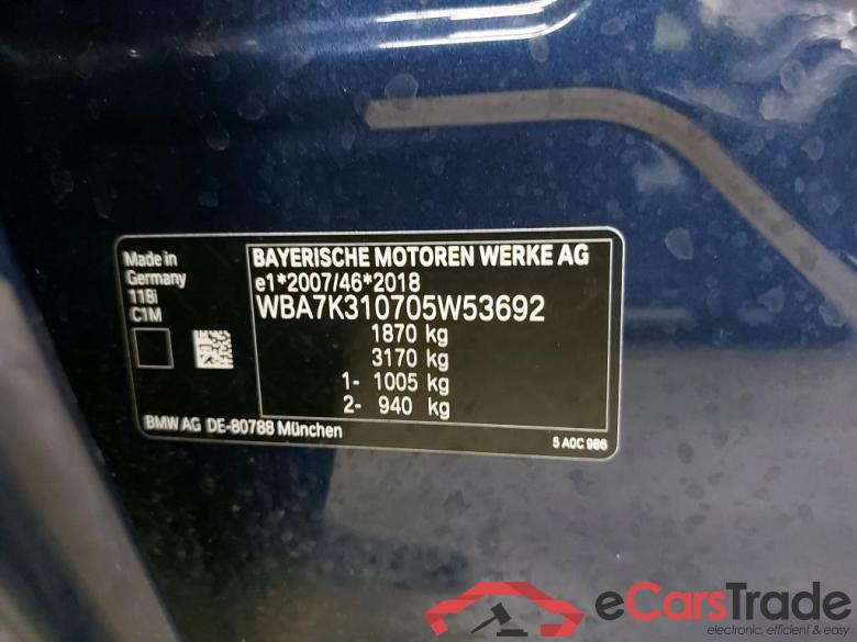 BMW - BMW 1 HATCH 118iA 136PK Advantage Pack Business & Heated Steering Wheel & PDC Front & Rear  * PETROL * #6