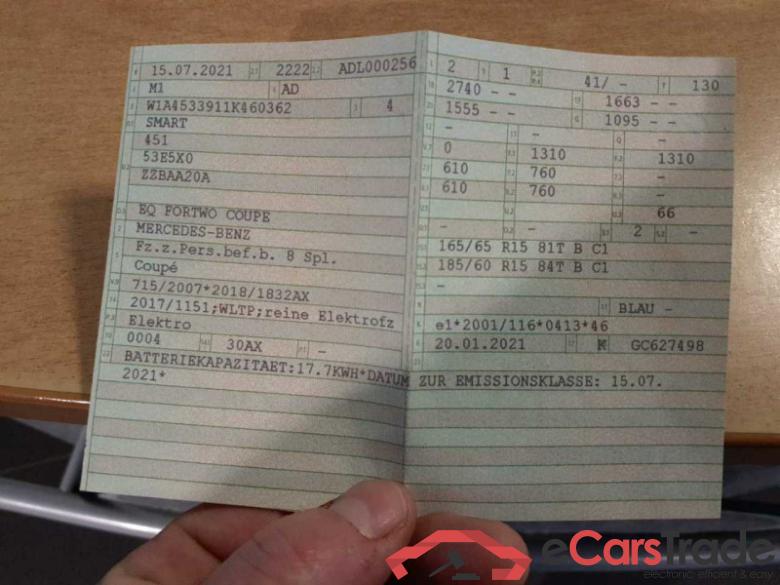 Smart fortwo coupe (11.2014->) DE - LimS3 electric drive / EQ, EQ, (Facelift) 2019 - 2023 #5
