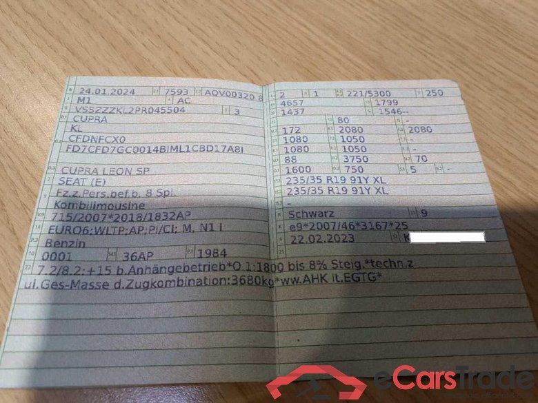 Cupra Leon Sportstourer (KL8/KU8)(09.2020->) DE - Kb5 2.0 TSI EU6d, VZ OPF (EURO 6d), 2021 - 2024 #6