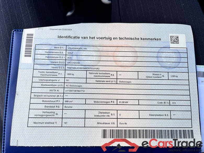 VOLKSWAGEN Golf VII SW Golf Variant JOIN 1.0 TSI  81 kW (110 pk) 6 versnellingen manueel #6