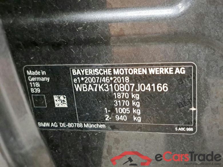 BMW - BMW 1 HATCH 118iA 136PK Advantage Pack Business With Heated Seats & Head Up & Heated Steering Wheel & Active Cruise Control & Harman Kardon & Parking Assistant Pack   * PETROL * #6