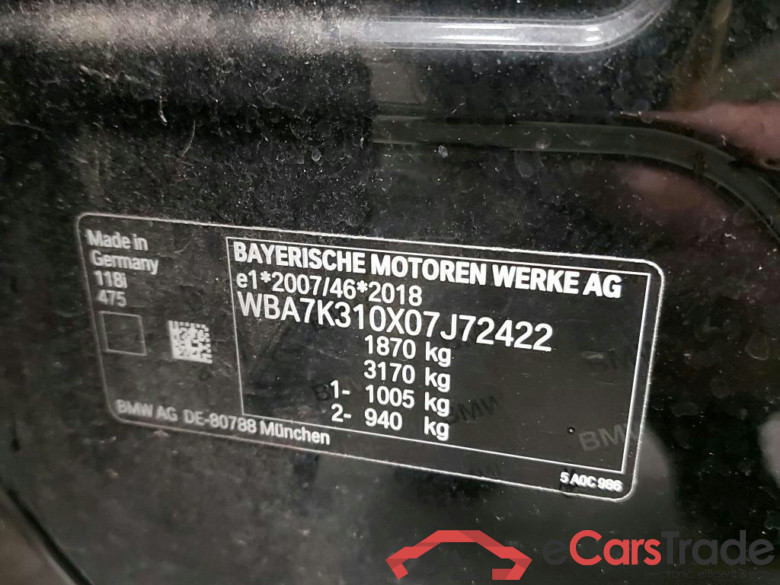 BMW - BMW 1 HATCH 118iA 136PK Advantage Pack Business & Comfort Access & Parking Assistant Pack  * PETROL * #6